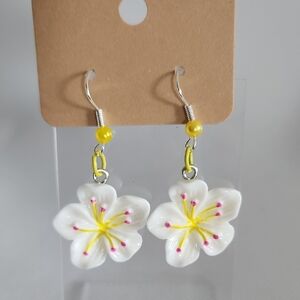 White Orchid Earrings